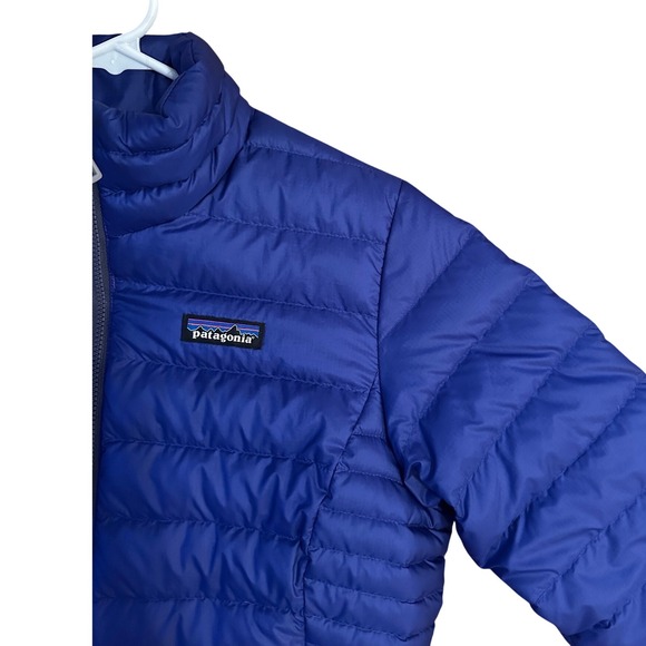 Patagonia Blue Down Puffer Jacket Women's Size S Lightweight - Picture 3 of 4